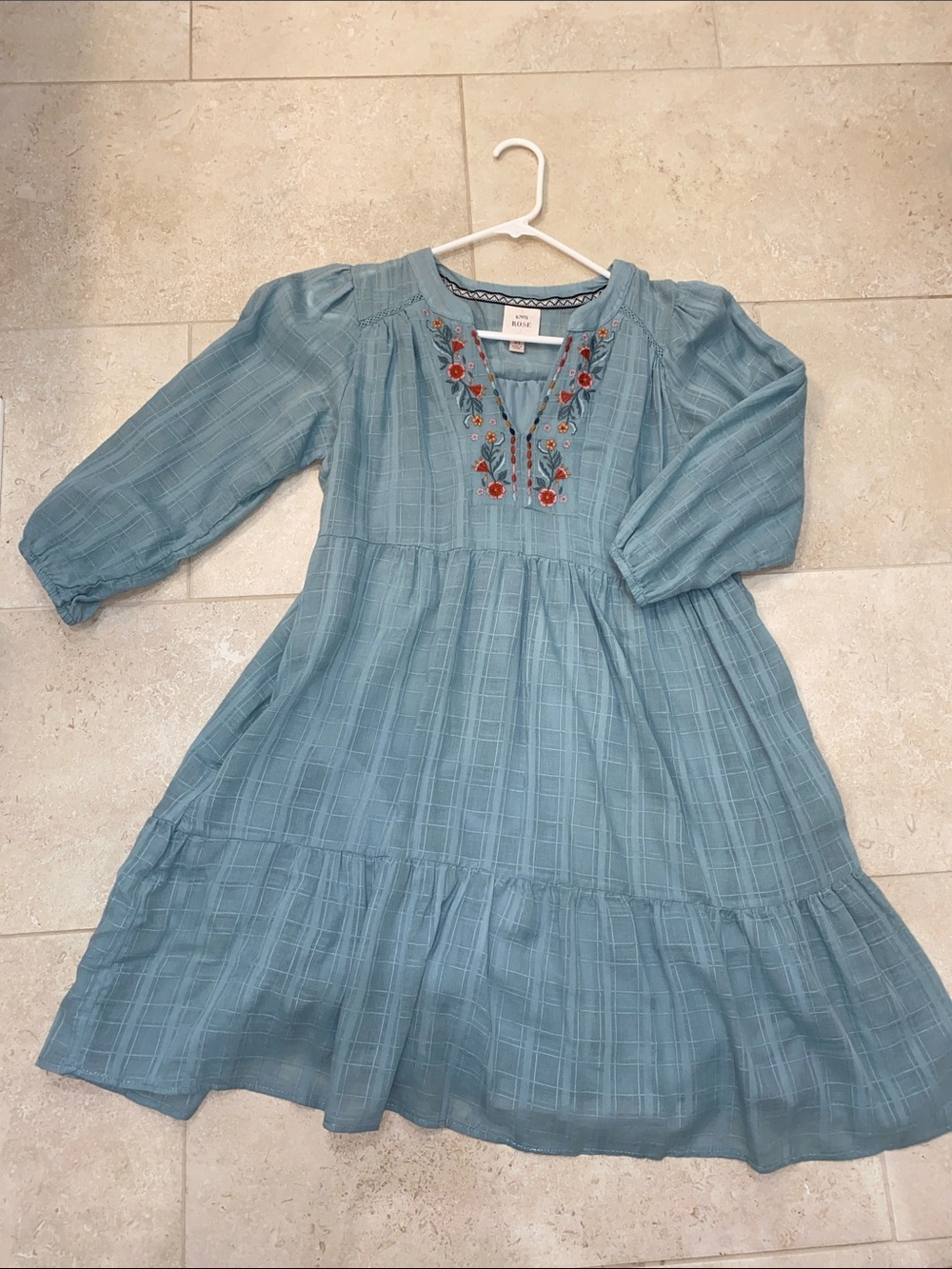 Boho Floral Tiered Mini Dress - Knox Rose - Picture 6 of 9